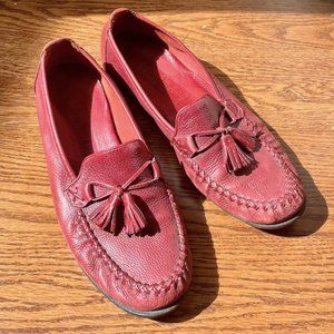 Vintage Red Cole Haan Loafers with Tassels